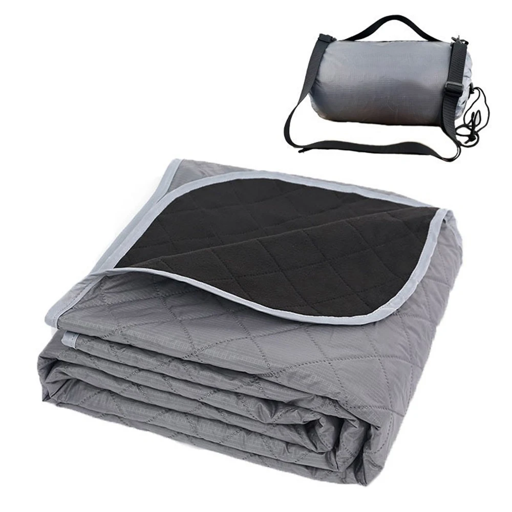 방수 야외 담요, 및 보온 기능이 있는 매우 두꺼운 플리스, 캠핑, 피크닉, 해변, 경기장에 적합, 03 Grey B 45,000원