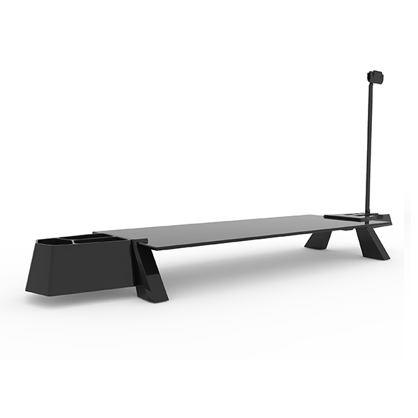 스마트독브릿지 모니터받침대 블랙투명, 화이트다리+투명유리 S300, 1개 36,500원