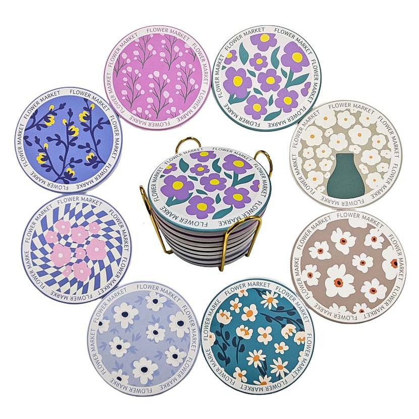 코시나 보니따 규조토 컵받침 8개+홀더 세트 13,800원