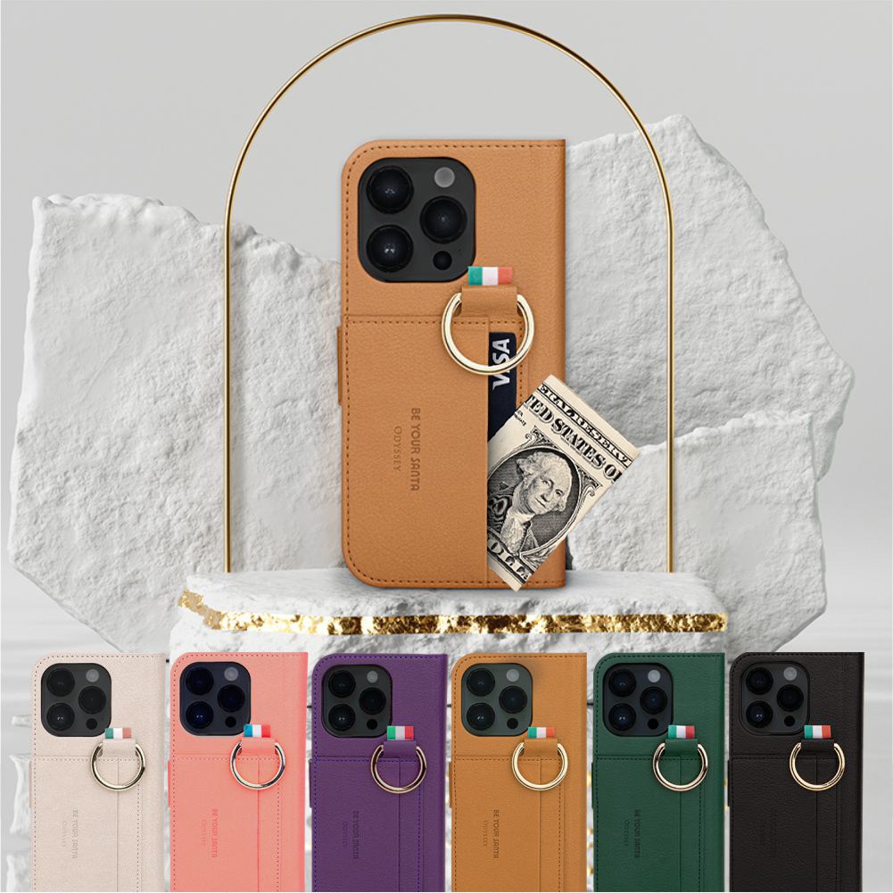 비유어산타 아이폰14 플러스 프로 맥스 유해 전자파 차단 이태리PU가죽 핑거그립 링 카드수납 지갑 오딧세이 19,200원