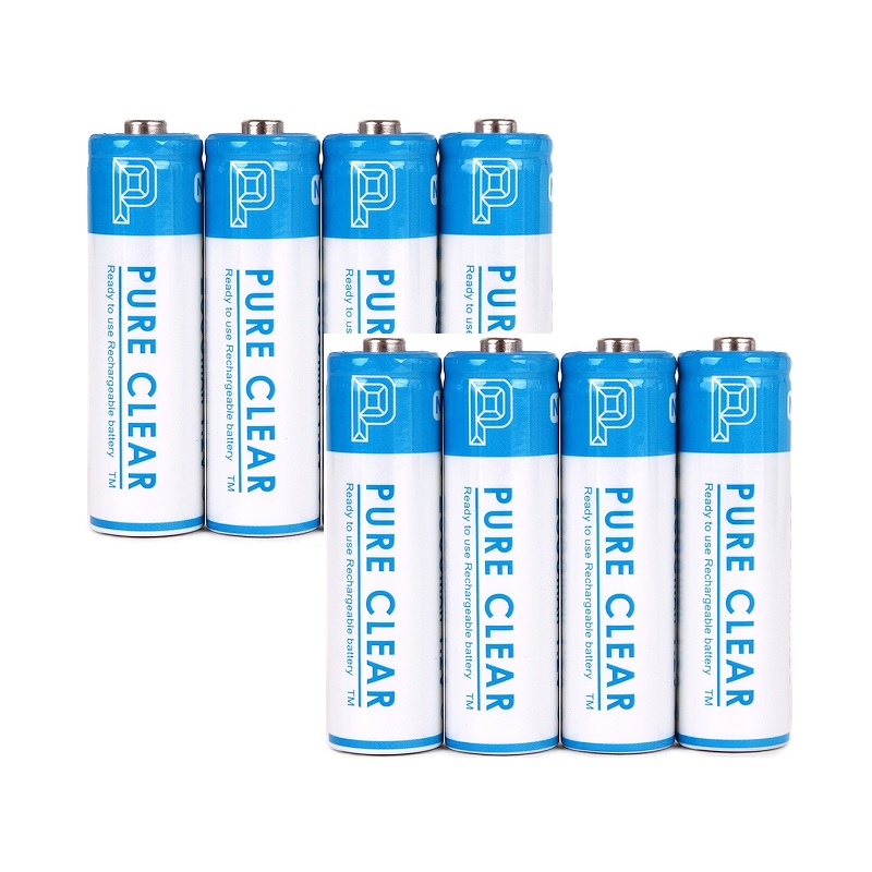 퓨어클리어 AA 2500mAh 8알 케이스포함 충전지 건전지 배터리 16,100원