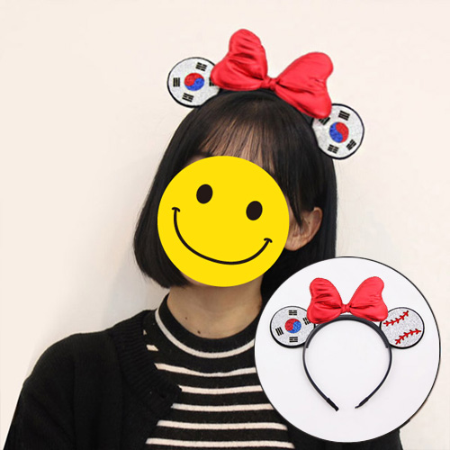 핑크캔디 스포츠 쥐돌이머리띠+리본 13,000원