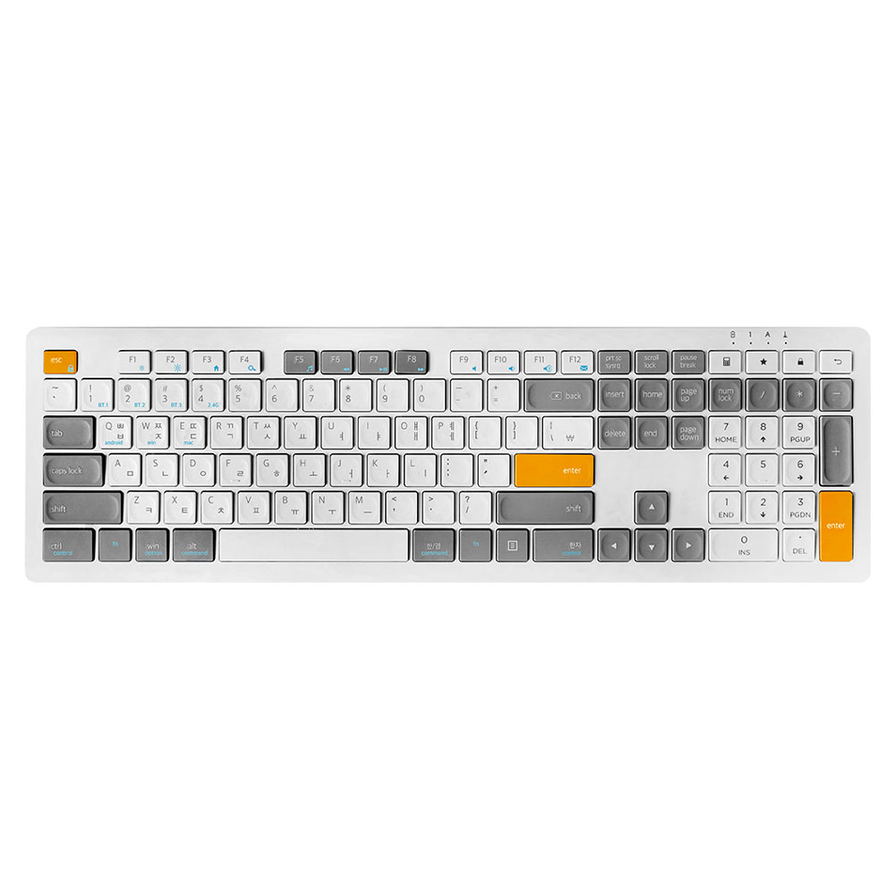 플레이기어 블루투스 멀티패어링 무소음 Silent 무선 일반형 키보드, 화이트, PK-402 BT, 단일상품 26,900원