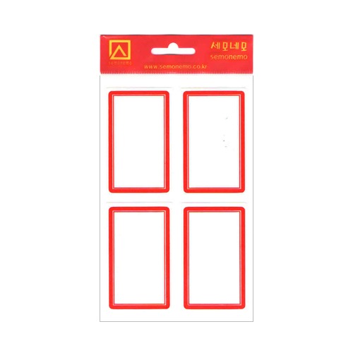 [세모네모] 일반견출지 209 (10매), 적색 580원