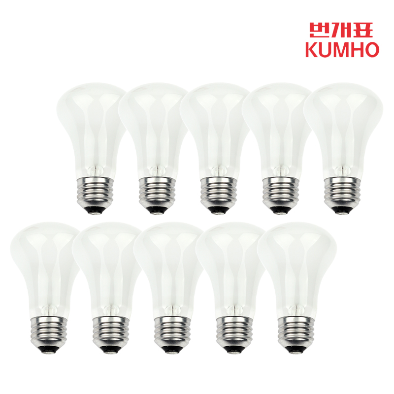 번개표 크립톤전구 40W 60W 불투명 E26 베이스 10개입 12,000원