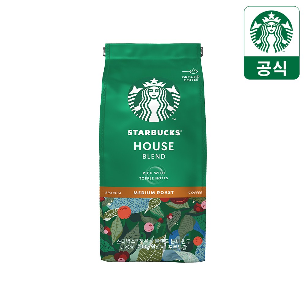 [무배]스타벅스 하우스 블렌드 분쇄원두 200g, 핸드드립, 200g, 2개 25,160원