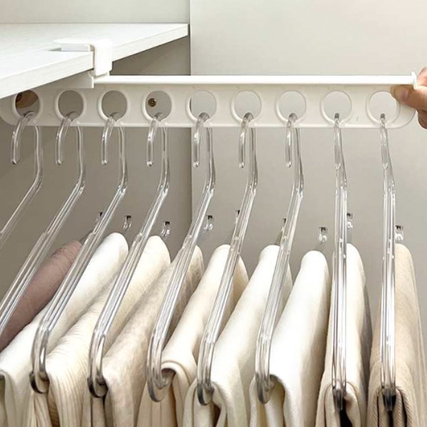 라슈에뜨 무타공 인출식 옷장 빌트인 슬라이딩 레일 행거 옷걸이 옷장정리 드레스룸 바지걸이, 코튼화이트, 1개 18,890원