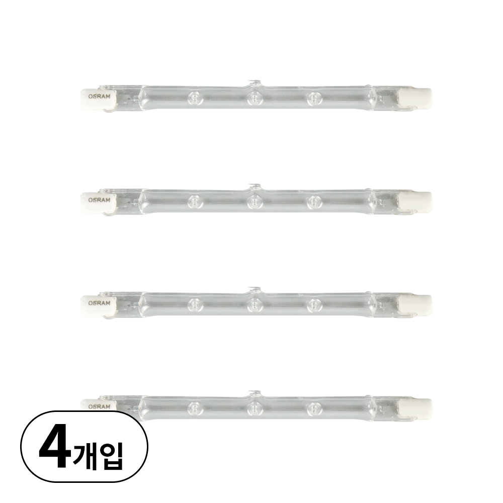 [묶음] 오스람 막대할로겐램프 할로라인 HALOLINE 64705 R7s 118mm 300W, 4개 18,400원
