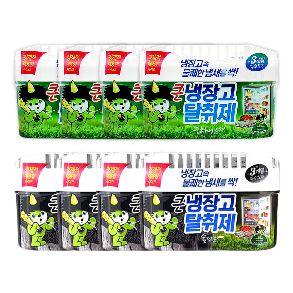 산도깨비 큰 냉장고 탈취제 본품 녹차 4개 숯 4개 26,500원