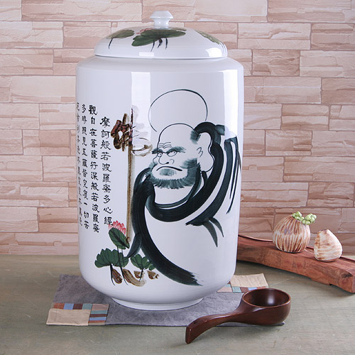 백자 달마 쌀항아리 + 쌀바가지 110,000원