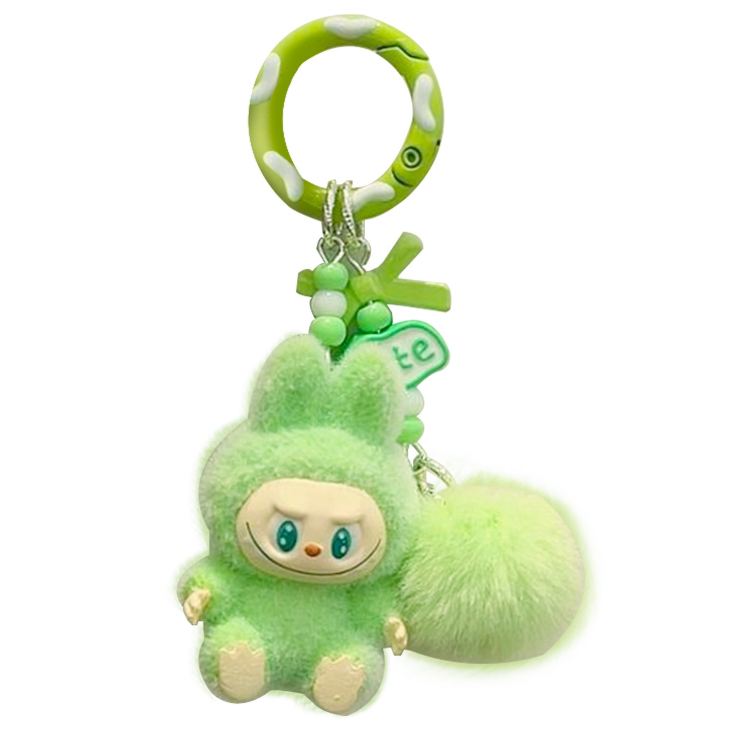 라부부 키링 열쇠고리 미니 labubu 귀여운 핸드폰 가방고리, 1개, 그린 18,500원