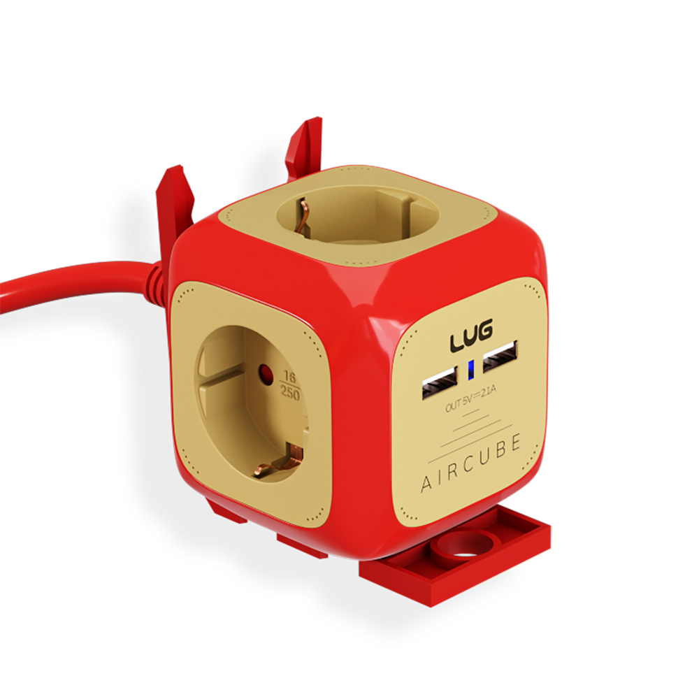 러그박스 에어큐브 디자인 멀티탭 USB 납작플러그, 1.5m, 아이언, 1개 20,900원