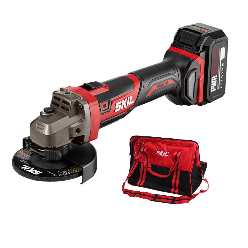 SKIL 스킬 충전 앵글 그라인더 전동 핸드그라인더 20V 세트 AG2907SE210 (배터리2 + 충전기1), 1개 250,000원