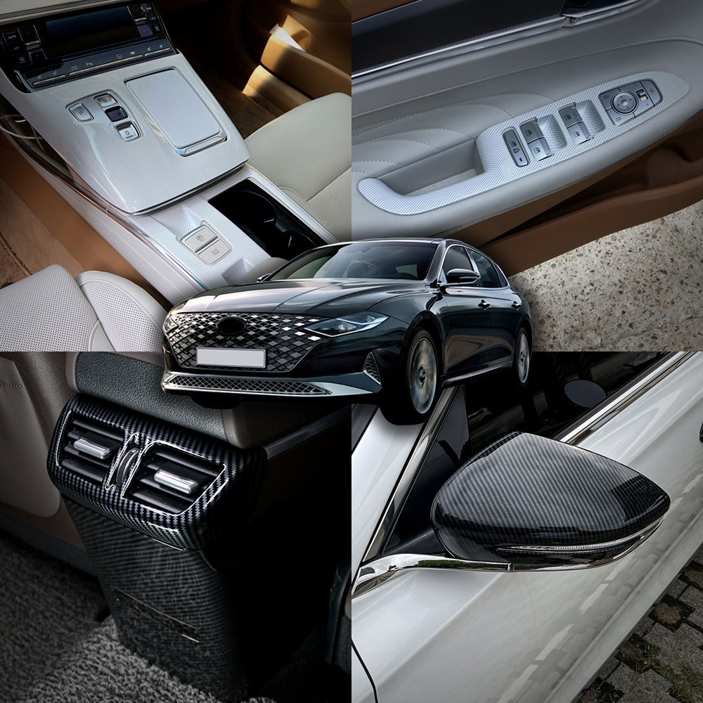 더블랙 호환 더뉴 그랜저 실내 실외 튜닝 용품 카본 몰딩 모음 27,500원