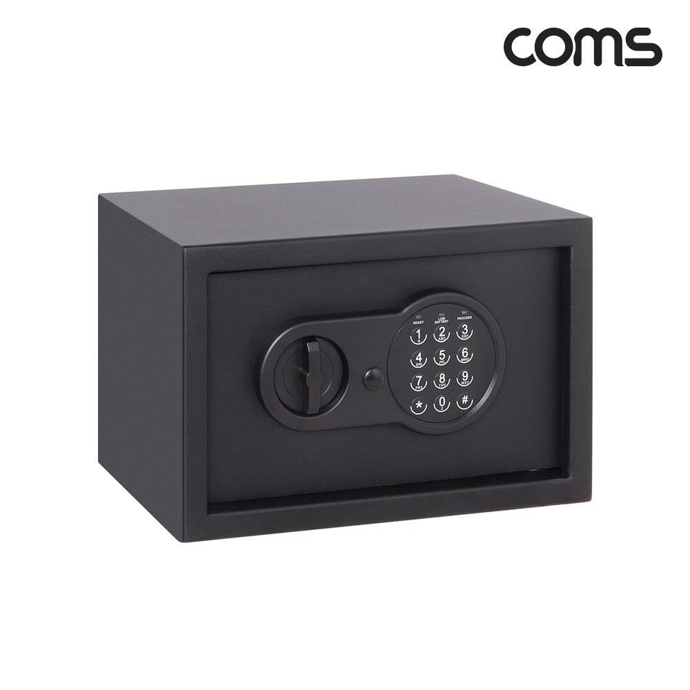 Coms ST038 가정용 디지털 스마트 금고 310x200x200mm 대형 도난방지 마스터키 강철 2중 잠금 볼트설계 앙카볼트로 벽에 고정가능 47,090원