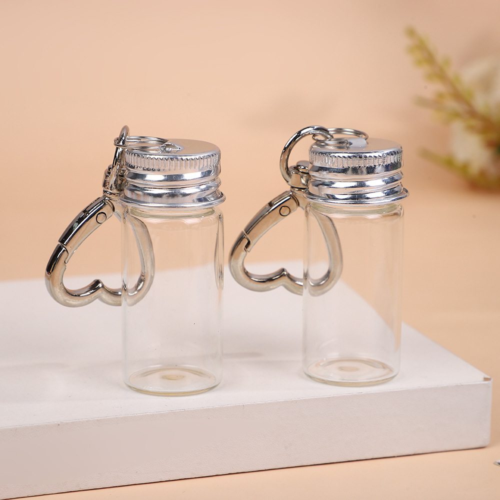 메무모 투명 미니 공병 키링 DIY 소원병, 2개, 하트고리형 11,900원