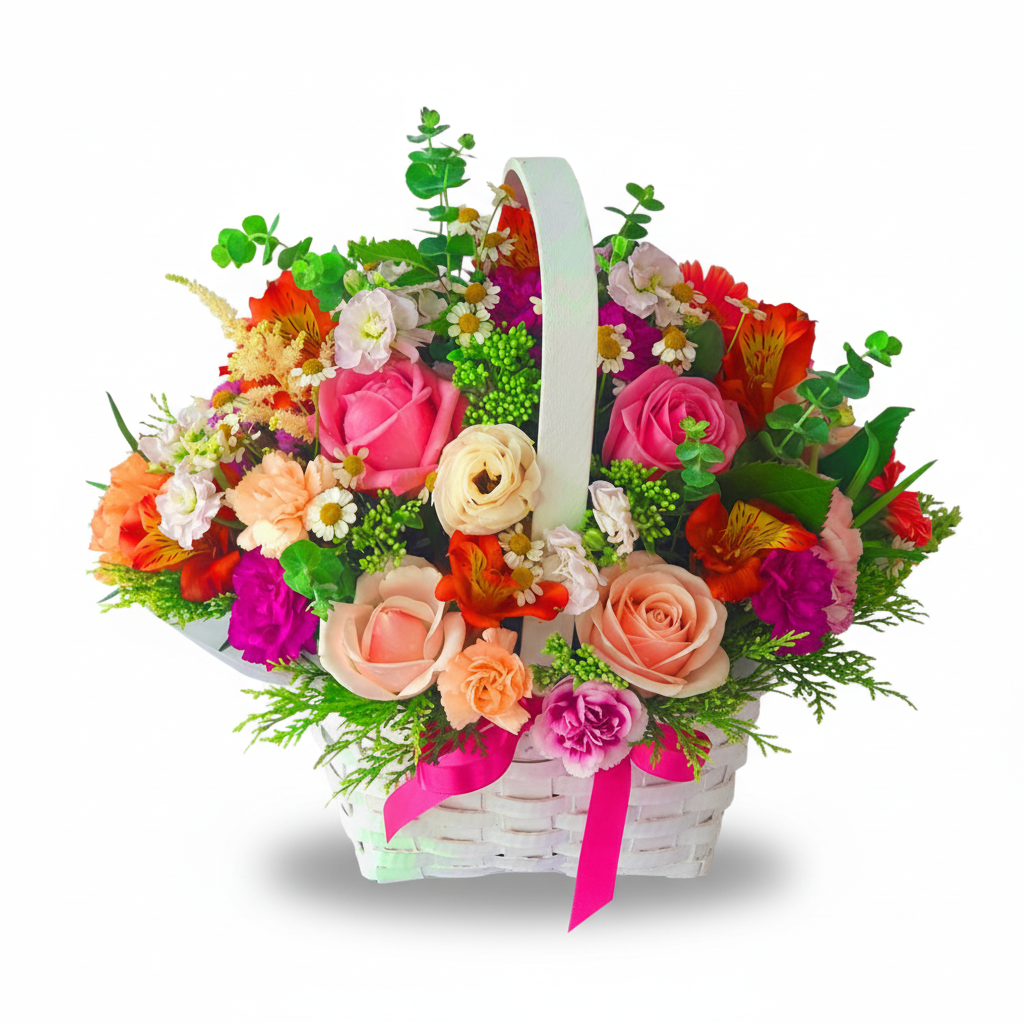 대박플라워 아기자기 꽃바구니 생일선물 기념일 꽃선물 전국꽃배달서비스, 혼합색상, 1개 56,900원
