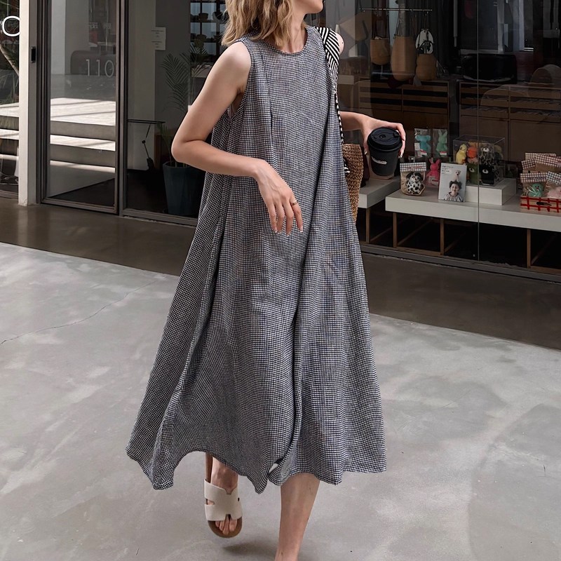 퀸앤조이 린넨의 계절 마니엘 A라인 민소매 원피스 86,800원