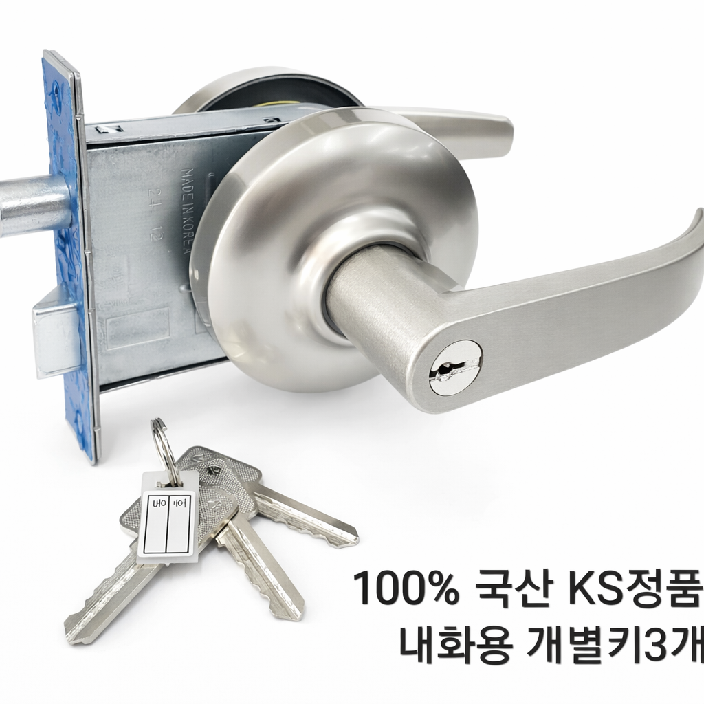 국산 현관 레버 도어락 방화인증 KS정품 강력보안 키3개 13,790원