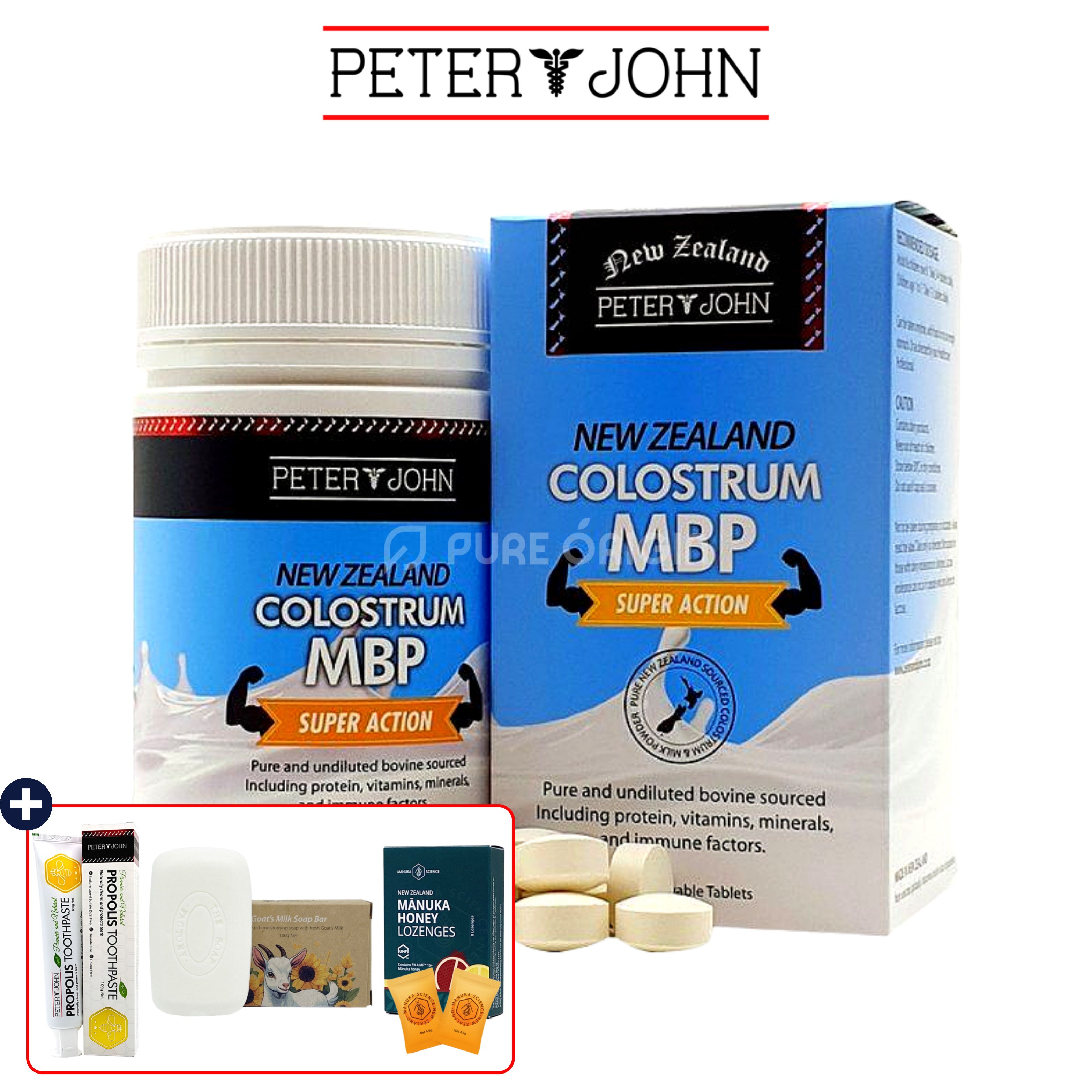 피터앤존 뉴질랜드 콜로스트럼 MBP 120정 면역글로불린 유청 단백질 우유 칼슘 54,150원