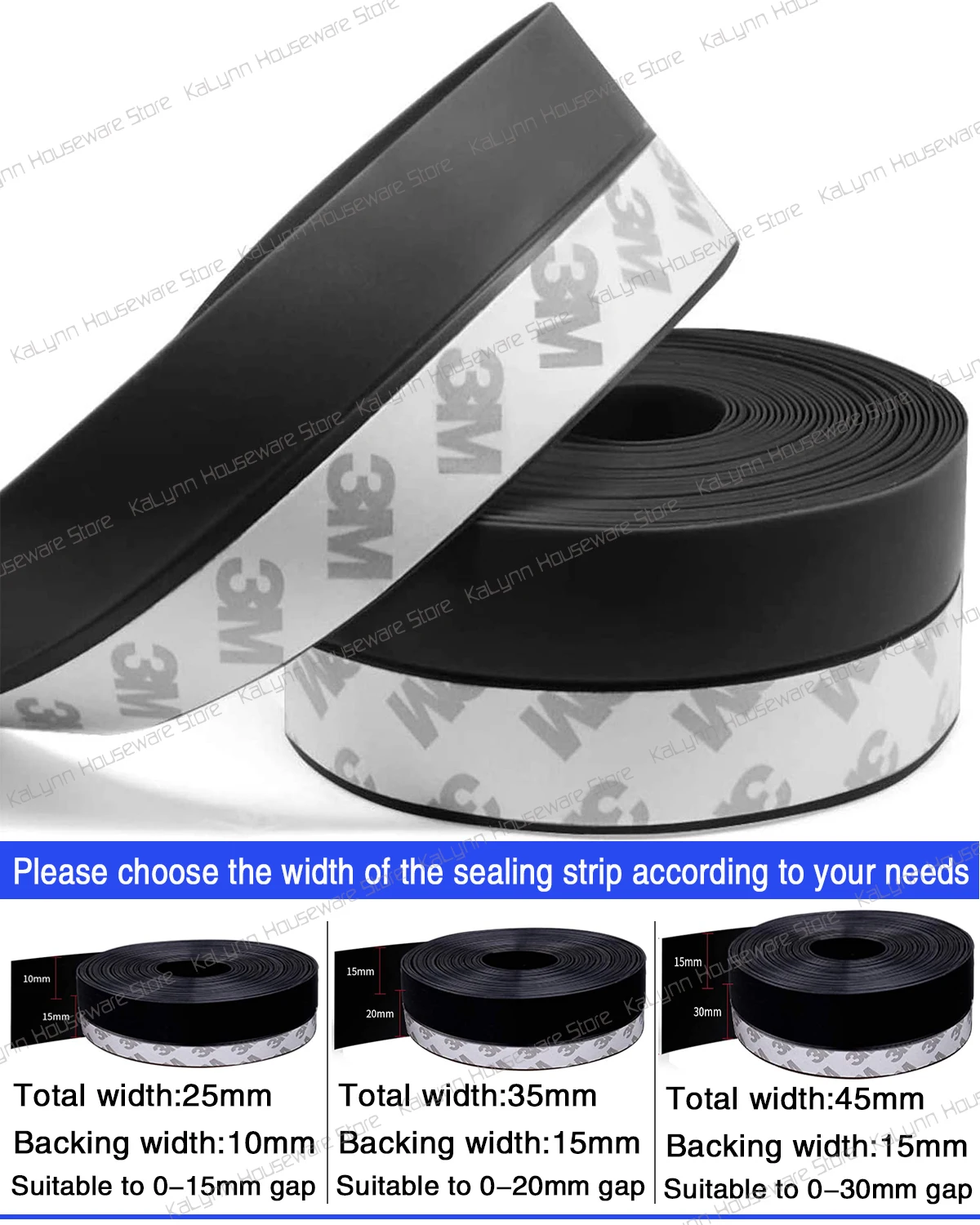 5M-10M 도어 하단 씰 스트립 날씨 창 고무 씰 Weatherstrip 방풍 먼지 자체 접착 도어 앞 유리 씰링 테이프 12,830원