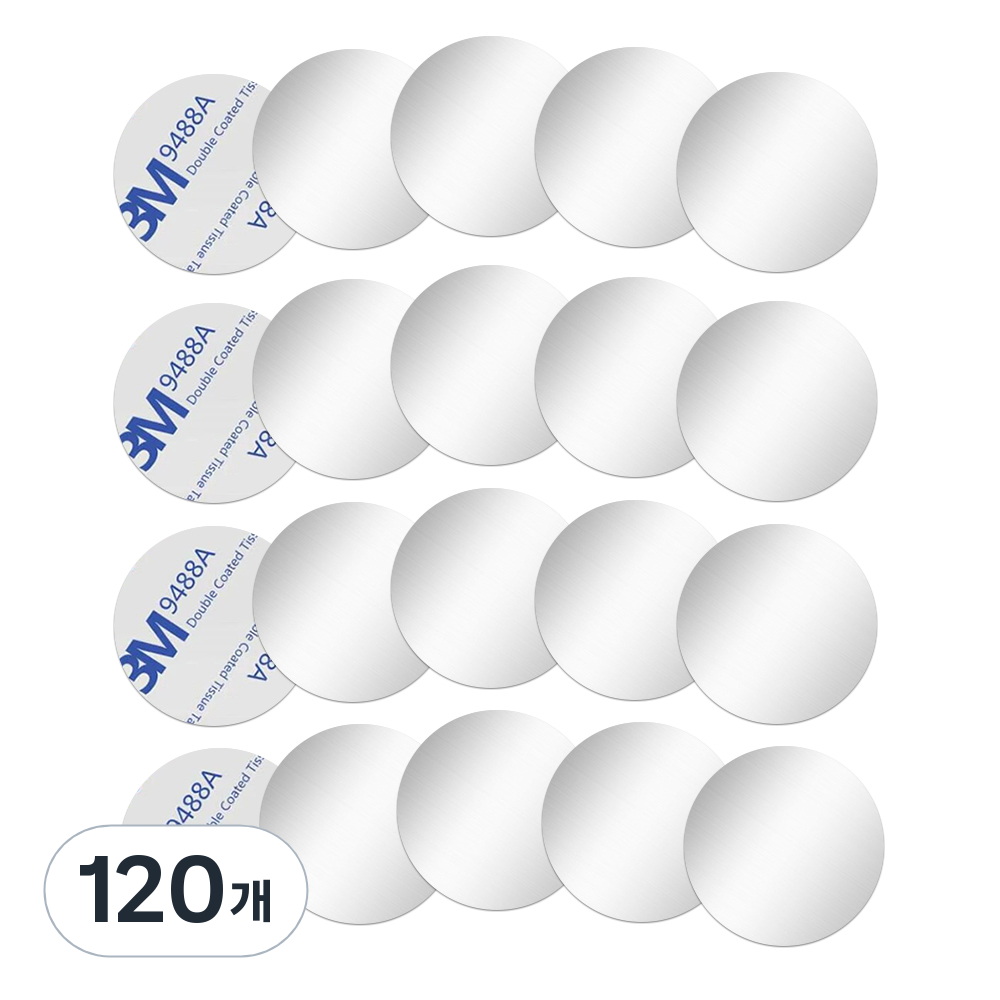 808 휴대폰 마그네틱 후면부착 원형 자석 다용도 거치대, 120개, 단일색상 34,800원