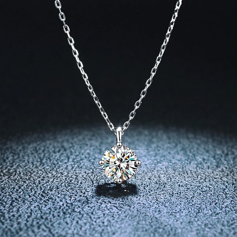 엔클레어 여성용 모이사나이트 랩다이아몬드 4프롱 1캐럿 18k 골드필드 목걸이 129,000원