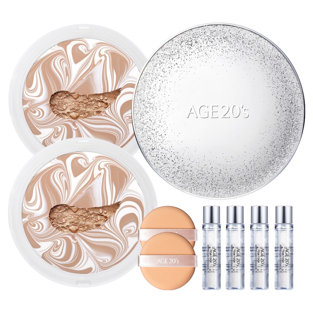 에이지투웨니스 에센스 커버 팩트 스파클케이스 + 리필 12.5g x 2p + 앰플 10ml x 4p 28,400원