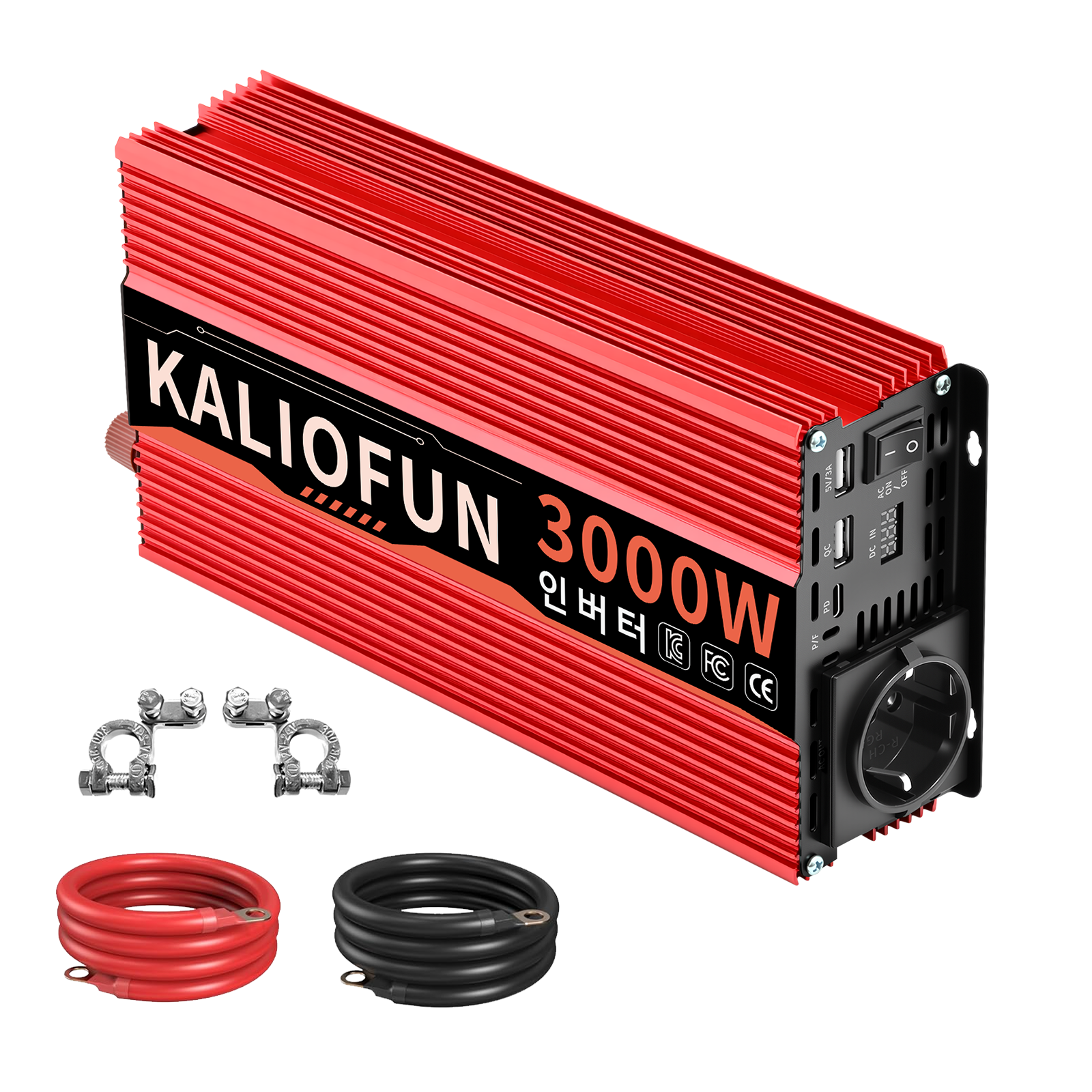 KALIOFUN 인버터 KC 인증 차량용 전력 변환기 220V 60HZ USB-C 포트 93,730원