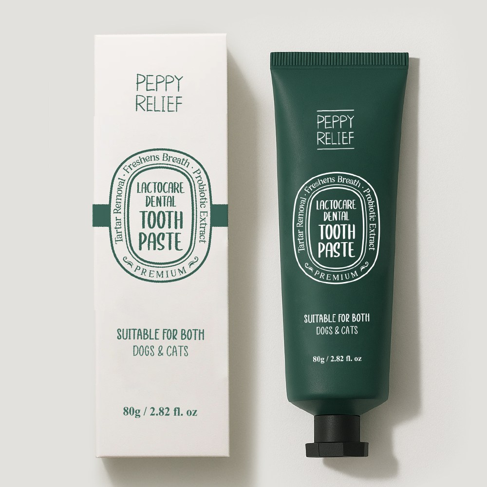 페피릴리프 유산균케어 치석제거 강아지 고양이 치약 그린애플향 9,800원