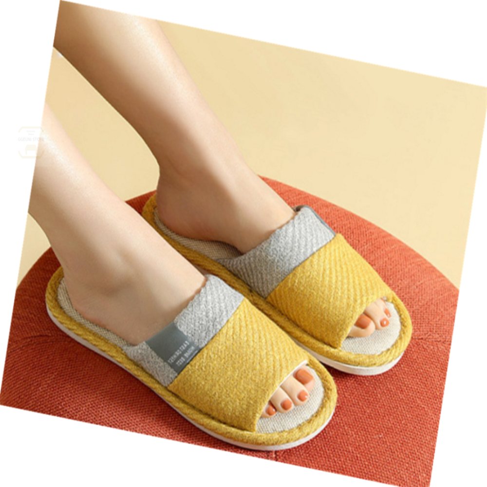 끄니스토어 린넨 실내화 245-250 옐로 사계절거실화 거실슬리퍼 6,700원