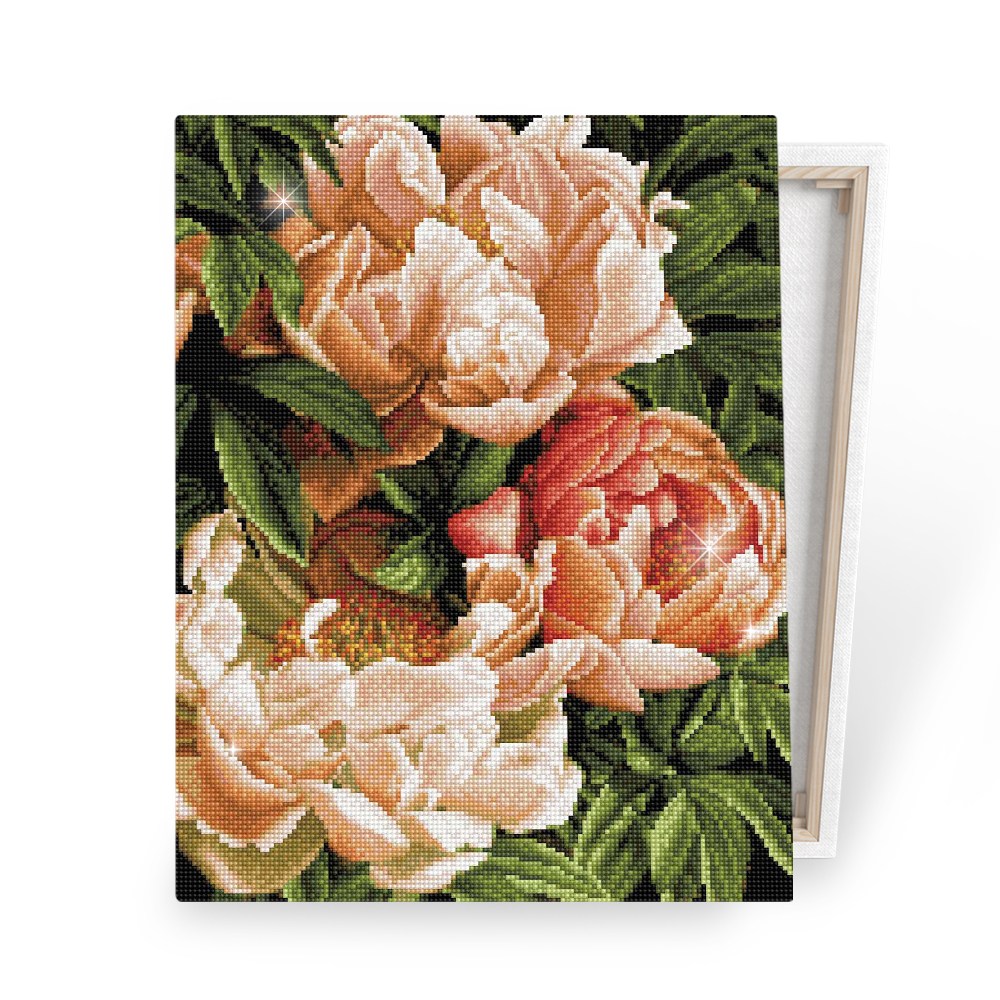 DIY캔버스형 보석십자수 40x50cm 분홍모란, 단품, 1개 21,800원