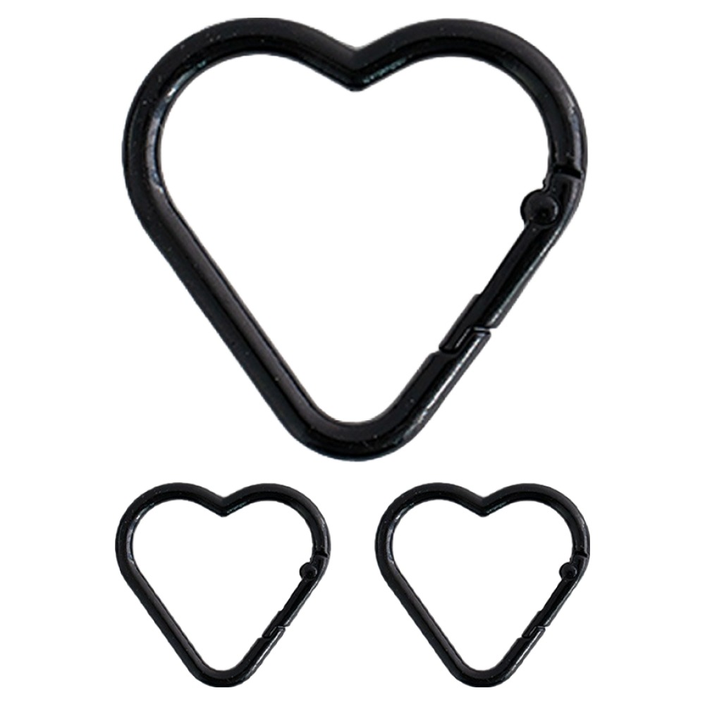 yarna 하트 카라비너 키링, 블랙, 3개 6,100원