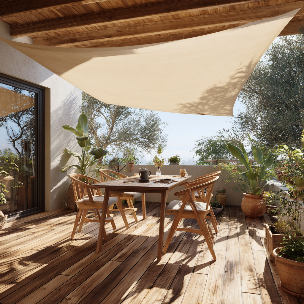 썬키다 썬쉐이드 그늘막 차광막 천막 야외 옥상 햇빛 가림막 삼각 사각 메쉬 2.0, 베이지 31,900원