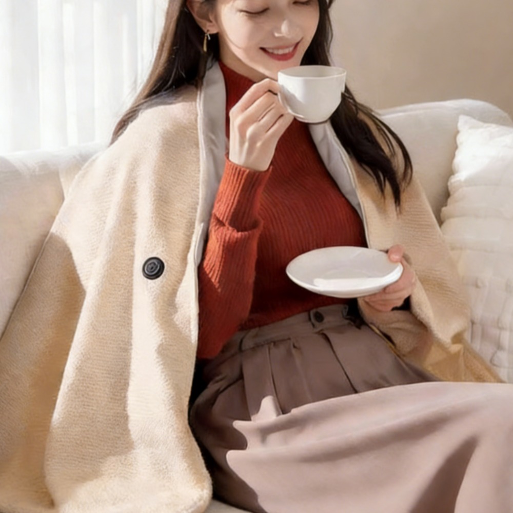 [한정세일] 휴대용 USB 온열담요 전기담요 무릎 발열 담요 이불 차박 캠핑 사무실 학생 여행용 보온 담요, 베이지 27,500원