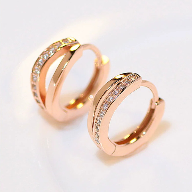 [바네코] 14골드gp도금925은침 투라인 원터치 라운드 링 귀걸이 8,500원