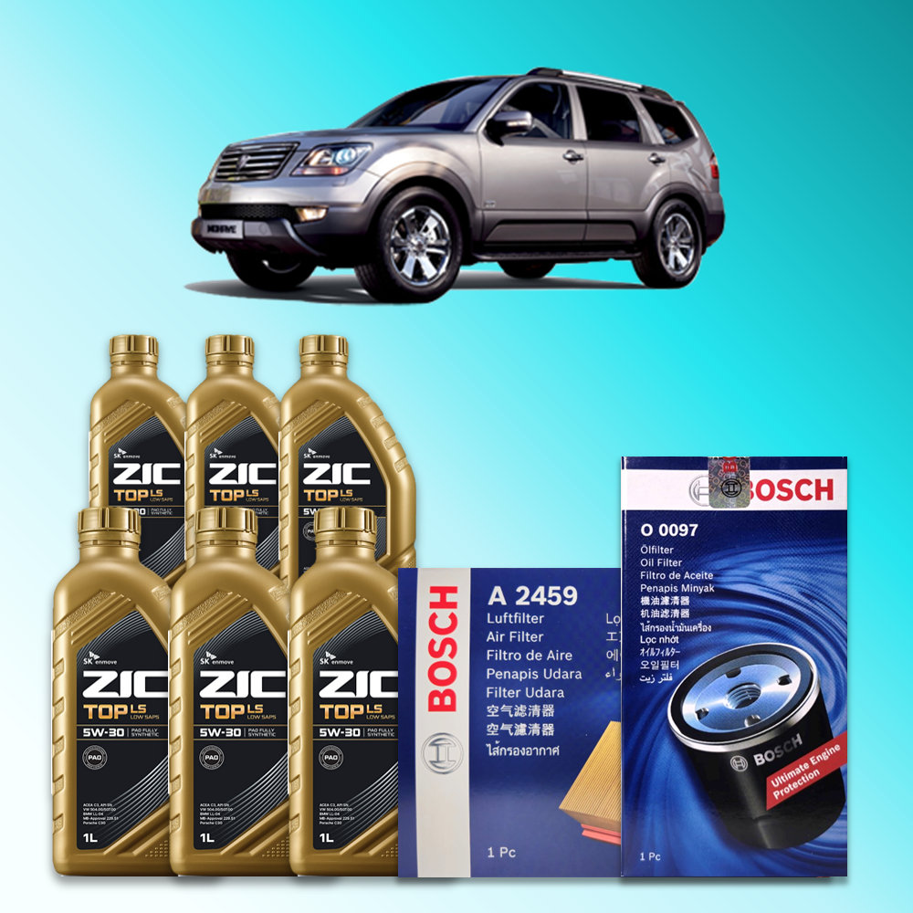 모하비 (HM) 3.8 가솔린 엔진오일세트 SK 지크 탑 LS 5W30 (ZIC TOP LS) 107,500원