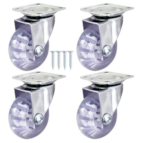 무소음 우레탄 4개입 세트 바퀴, 구르마, 캐스터 회전형, 투명, 4개 19,500원