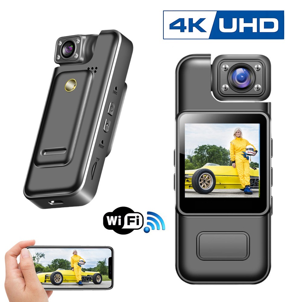 EMITAIM wifi 4K 미니 액션캠 휴대용 카메라 크로니클 바디캠 녹음기 블랙박스 이동감지 야시렌즈, MHD11Pro 46,070원