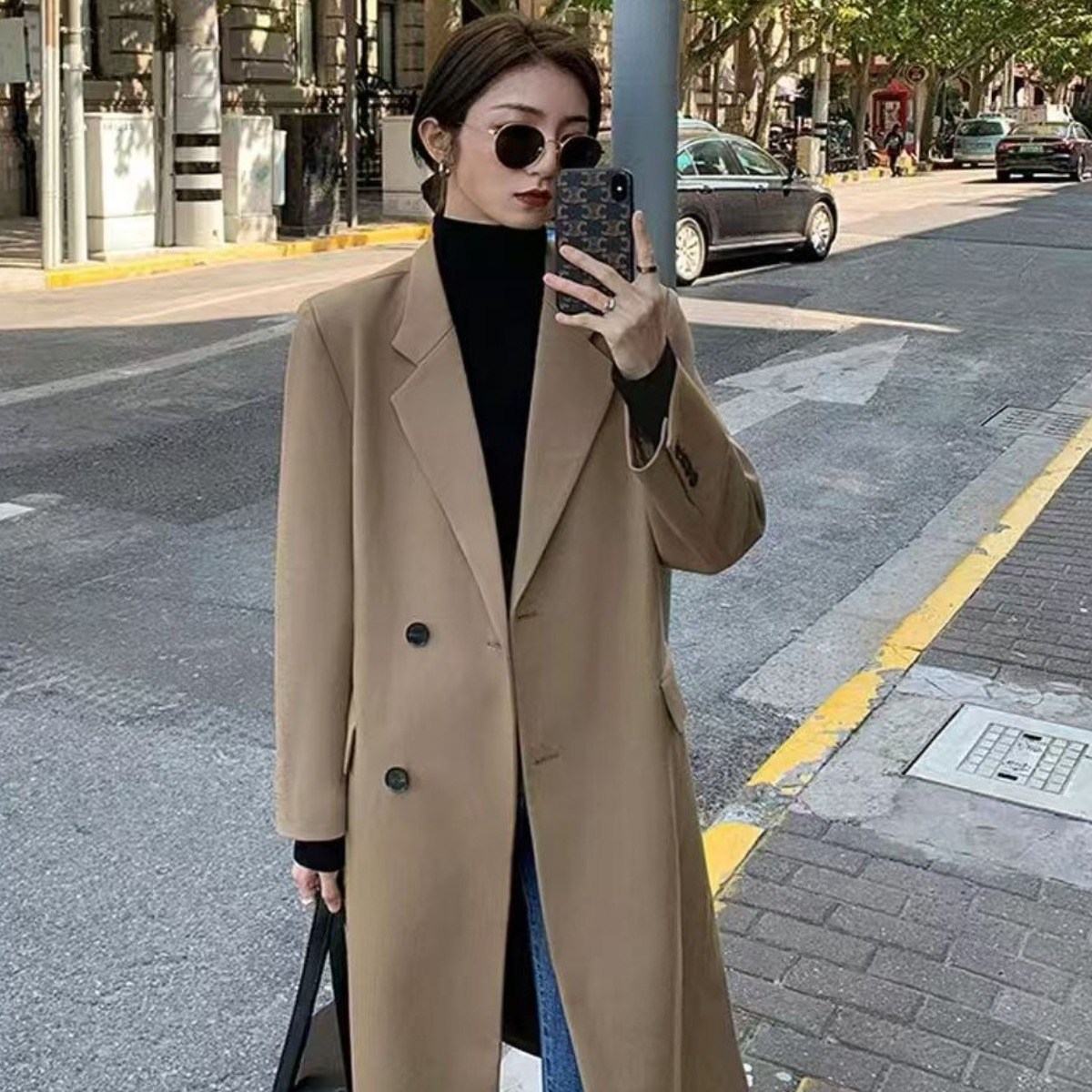 COSYEVNO 여성 더블 버튼 롱 코트 오버핏 춘추계 BCXfywt-8 29,800원