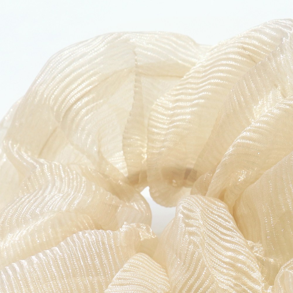 미모양 여성 고급 주름 줄무늬 오간자 곱창 머리끈 곱창밴드 3,900원