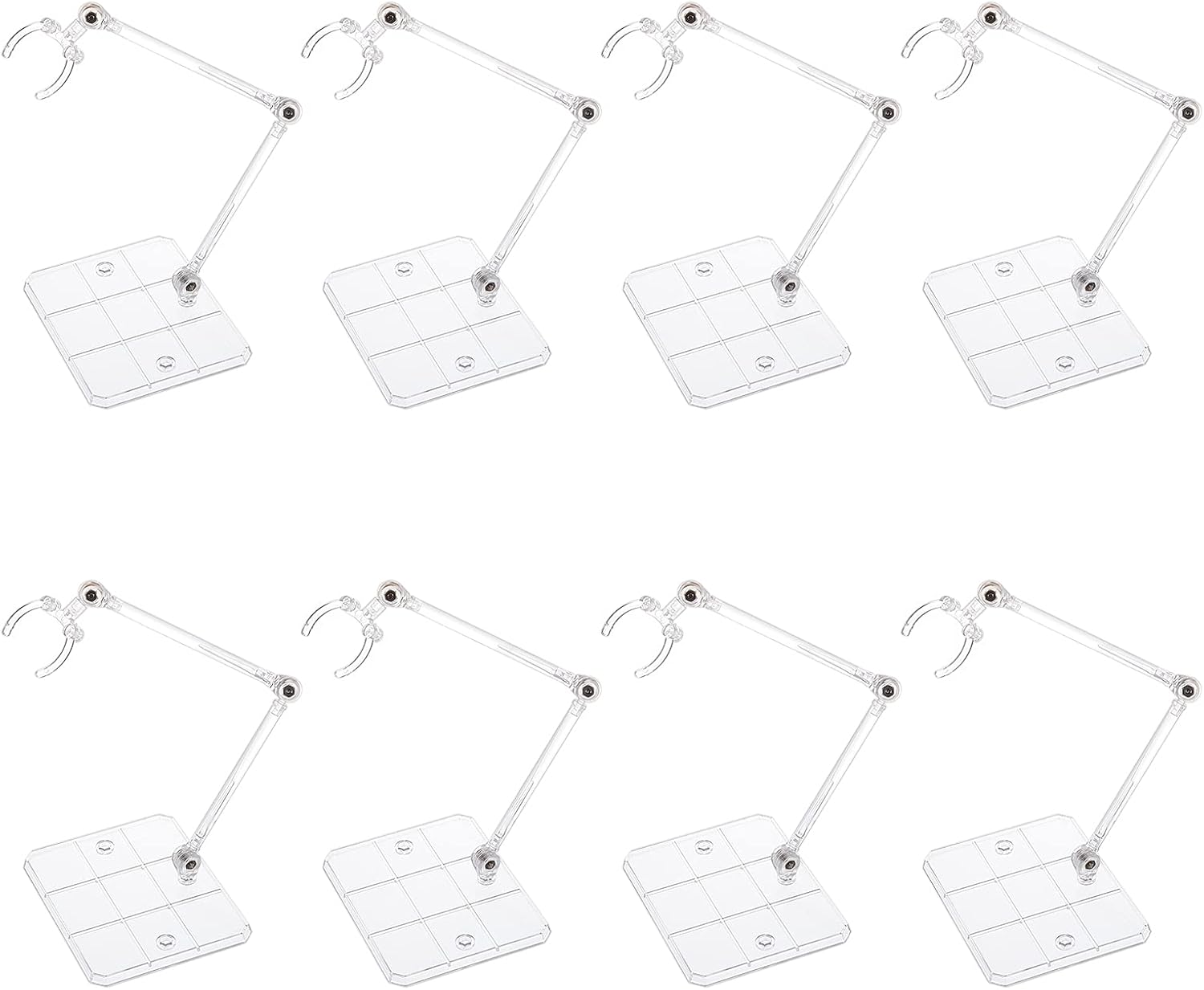 투명 모델 받침대 피규어 디오라마 액션피규어 전시 스탠드 장식용 디스플레이 베이스 9.25x7.3x0.46cm 8개 세트, 투명한, 8개 세트 13,010원