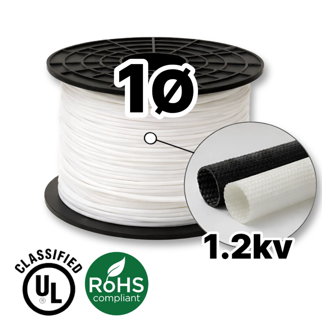 실리콘 글라스 튜브 (SGT) 1.2kv 절연튜브 1mm 1000M, 1 152,000원