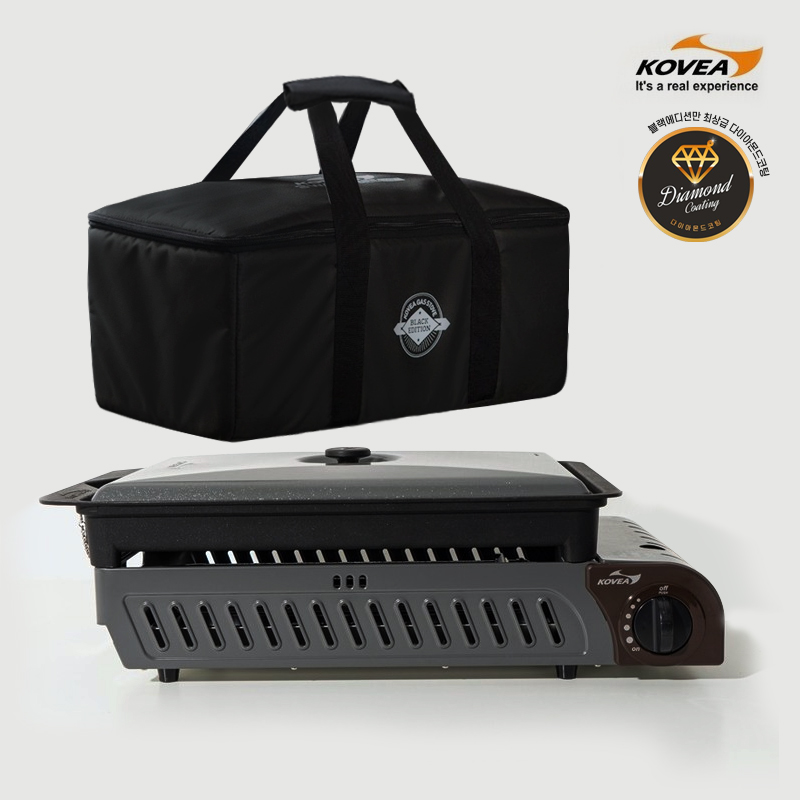 코베아 원조 구이바다 블랙에디션 L 4-5인용 3WAY 올인원 플러스 / 최고급 다이아몬드 코팅이 적용된 유일한 에디션 / 전골팬 / KGG-1304CDC 캠핑 버너그릴 239,000원