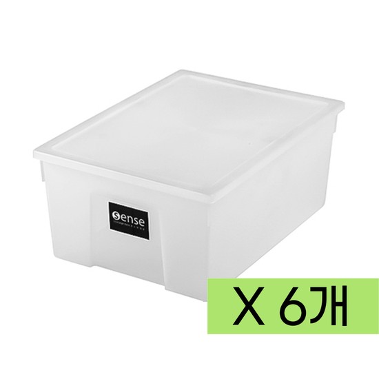 3호 센스 정리함 x 6개 화이트 반투명/수납정리/리빙박스/플라스틱박스/정리박스/수납박스/수납 55,290원