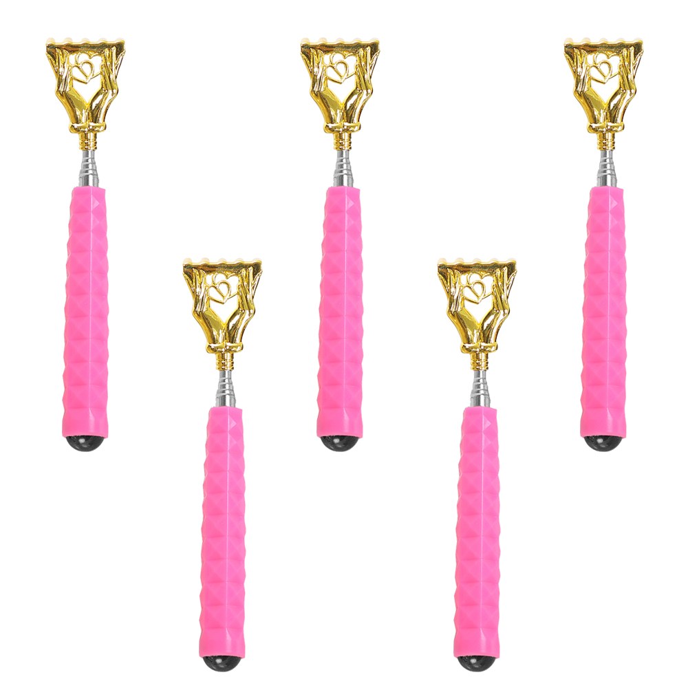 5단 접이식 휴대용골드 안테나 효자손 K타입 롤러볼 등긁이 등긁개 등글개, 5개, 02) 핑크 17,150원