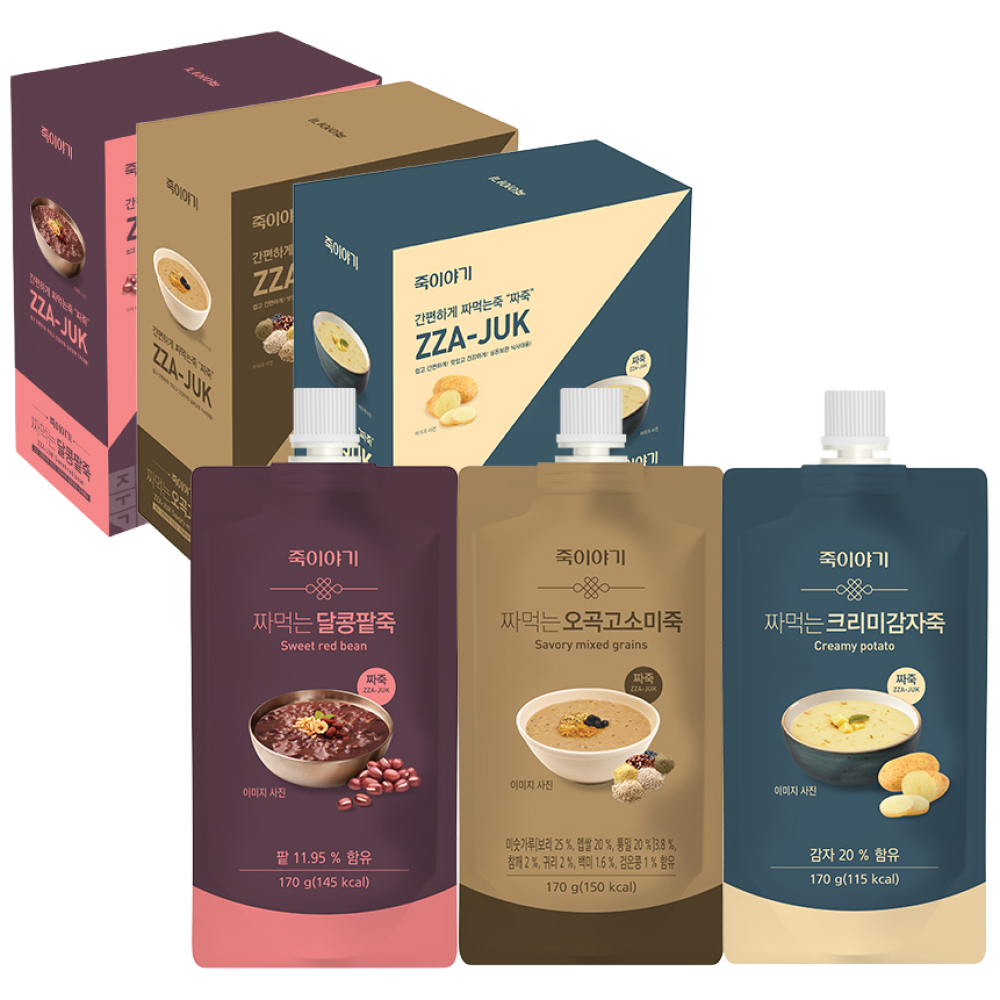 죽이이야기 간편한 짜먹는죽 170g 3종 X 6P 세트, 170g, 1개 41,900원