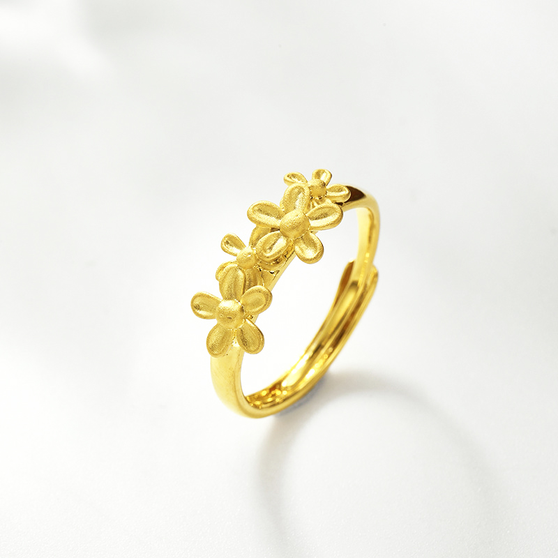 NXNA 14K금 프레시 플라워 반지 여활구 조절 가능 링 여자친구에게 BLCZW-JZ001,도금 55,600원