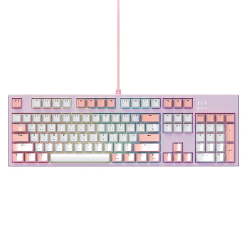앱코 아이스큐브 카일광축 LED 가스켓 게이밍 기계식 유선 일반형 키보드, 핑크, AN08, 적축 135,000원