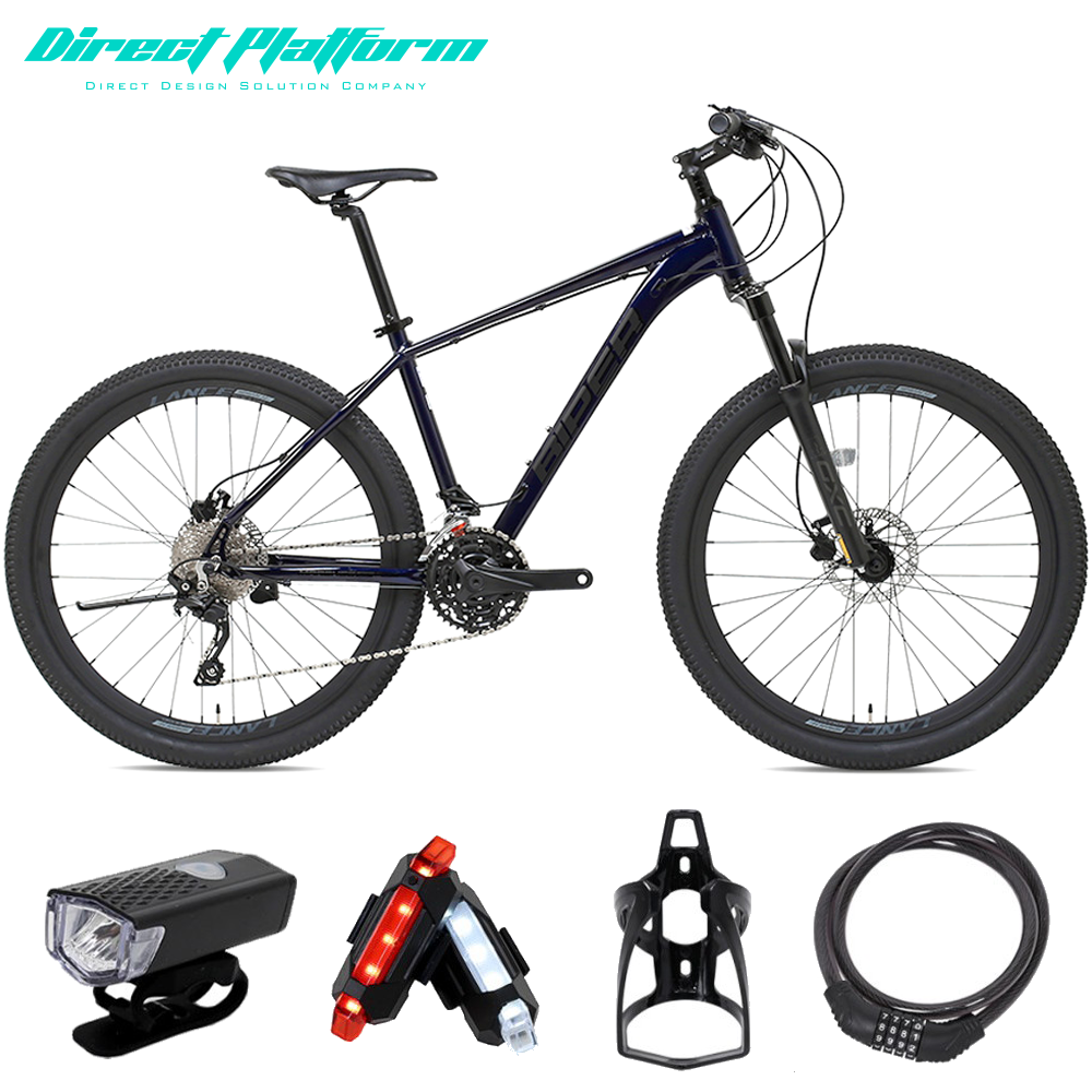 알톤 MTB자전거 27.5인치 알루미늄 산악인증 마렝고 시마노 데오레30단 27.5인치 유압디스크브레이크 6종사은품+펌프+헬멧 증정, 1개, 170cm, 17인치 네이비블랙+용품 9종 포함 755,000원